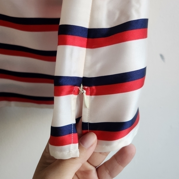 NWT Talbots Blue/White/Red Stripped Sleeveless Square Top size Small Petite - Picture 8 of 9